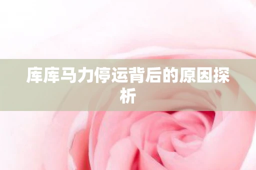 库库马力停运背后的原因探析