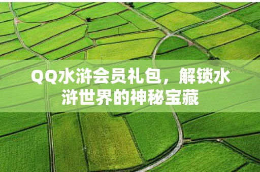 QQ水浒会员礼包，解锁水浒世界的神秘宝藏