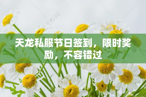天龙私服节日签到，限时奖励，不容错过