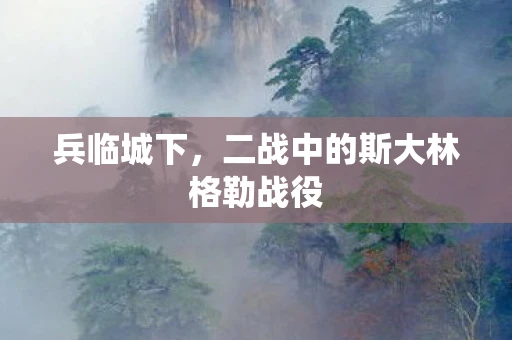 兵临城下，二战中的斯大林格勒战役