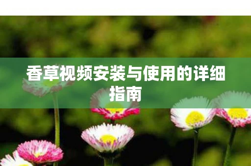 香草视频安装与使用的详细指南图片