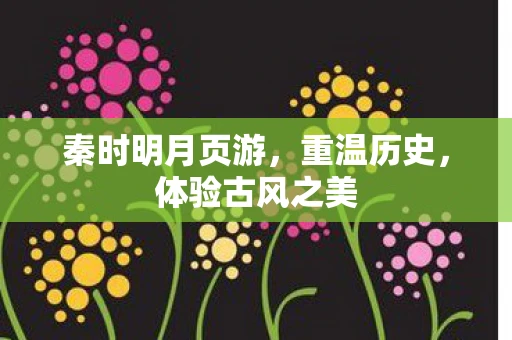 秦时明月页游，重温历史，体验古风之美