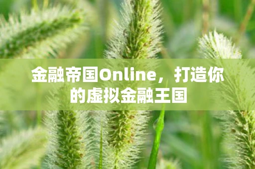 金融帝国Online，打造你的虚拟金融王国