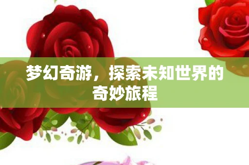 梦幻奇游，探索未知世界的奇妙旅程