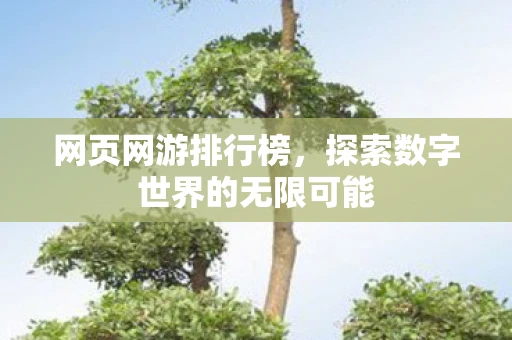 网页网游排行榜，探索数字世界的无限可能