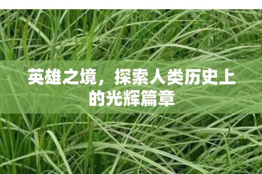 英雄之境，探索人类历史上的光辉篇章