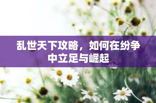 乱世天下攻略，如何在纷争中立足与崛起