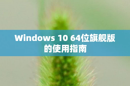 Windows 10 64位旗舰版的使用指南图片