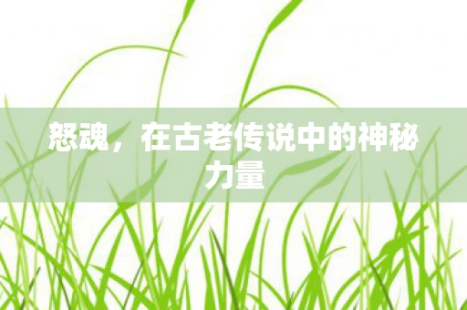 怒魂，在古老传说中的神秘力量