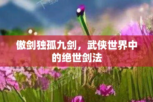 傲剑独孤九剑，武侠世界中的绝世剑法