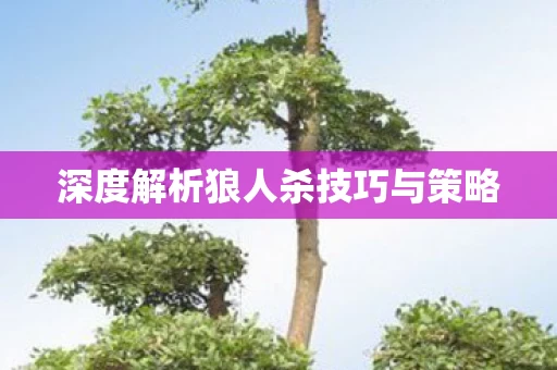 深度解析狼人杀技巧与策略图片