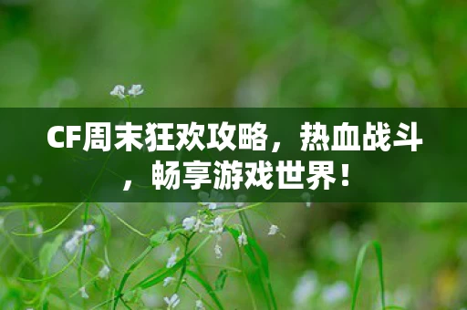 CF周末狂欢攻略图片