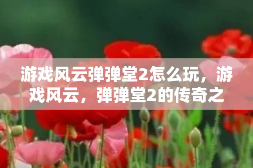 游戏风云弹弹堂2怎么玩，游戏风云，弹弹堂2的传奇之旅