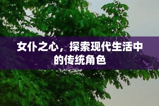 女仆之心，探索现代生活中的传统角色