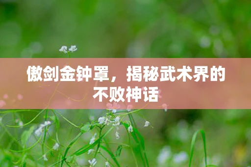 傲剑金钟罩，揭秘武术界的不败神话