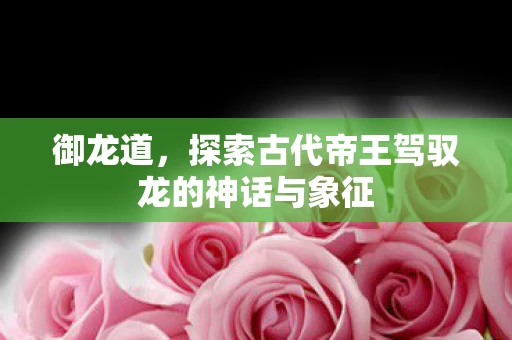 御龙道，探索古代帝王驾驭龙的神话与象征
