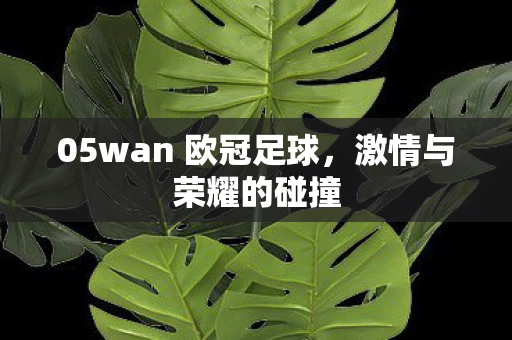 05wan 欧冠足球，激情与荣耀的碰撞