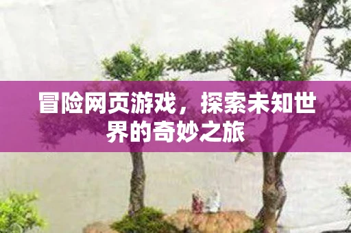 冒险网页游戏，探索未知世界的奇妙之旅