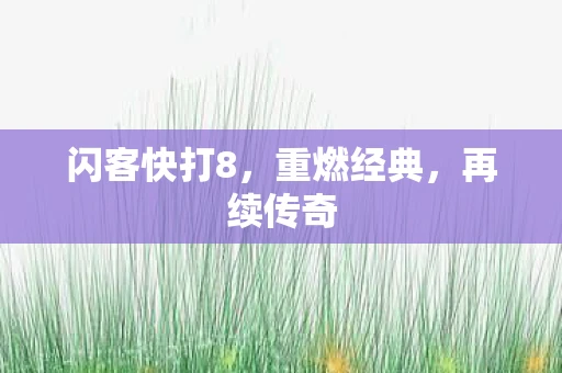 闪客快打8，重燃经典，再续传奇