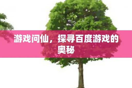 游戏问仙，探寻百度游戏的奥秘