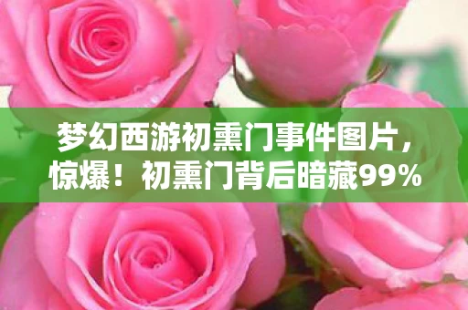 梦幻西游初熏门事件图片,惊爆!初熏门背后暗藏99%玩家不知的3大数值黑洞 梦幻西游初熏门事件图片,惊爆!初熏门背后暗藏99%玩家不知的3大数值黑洞