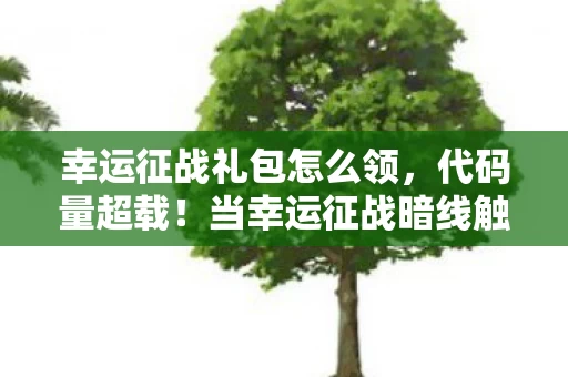 幸运征战礼包怎么领,代码量超载!当幸运征战暗线触发时,你的神经末梢正在被量子劫持 幸运征战礼包怎么领,代码量超载!当幸运征战暗线触发时,你的神经末梢正在被量子劫持