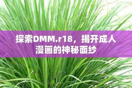 探索DMM.r18，揭开成人漫画的神秘面纱