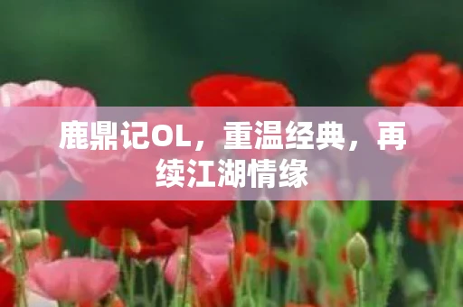 鹿鼎记OL，重温经典，再续江湖情缘