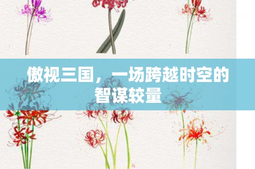 傲视三国，一场跨越时空的智谋较量