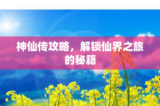 神仙传攻略，解锁仙界之旅的秘籍