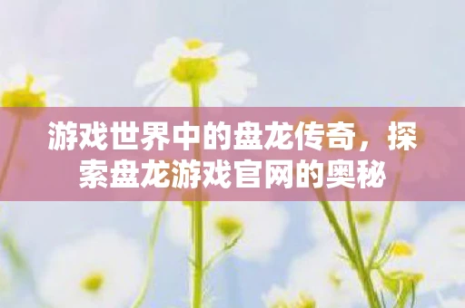 游戏世界中的盘龙传奇，探索盘龙游戏官网的奥秘