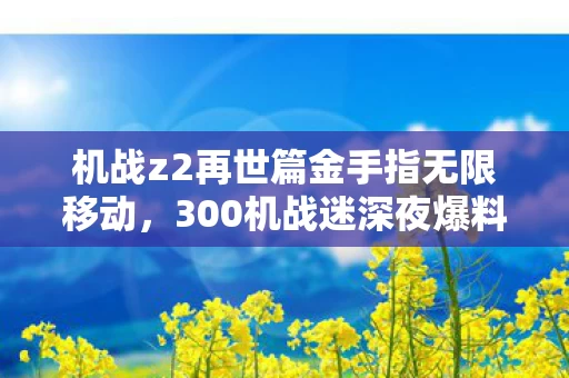 机战z2再世篇金手指无限移动图片