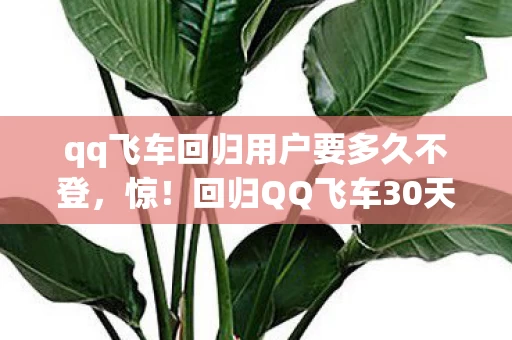 qq飞车回归用户要多久不登,惊!回归QQ飞车30天,我竟解锁了99%玩家不知的隐藏赛道! qq飞车回归用户要多久不登,惊!回归QQ飞车30天,我竟解锁了99%玩家不知的隐藏赛道!