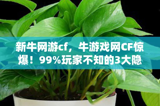 新牛网游cf，牛游戏网CF惊爆！99%玩家不知的3大隐藏福利，错过再等N年？