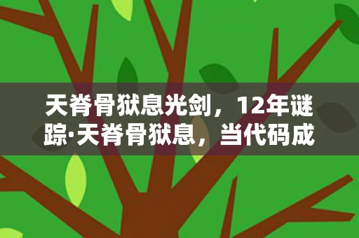 天脊骨狱息光剑，12年谜踪·天脊骨狱息，当代码成为墓碑，谁在守护最后的泪目坐标？