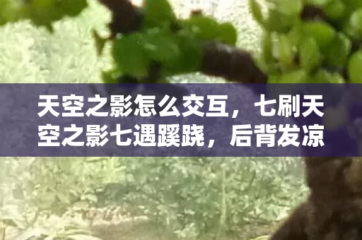天空之影怎么交互，七刷天空之影七遇蹊跷，后背发凉，我竟是策划案板上的鱼？