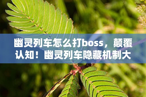 幽灵列车怎么打boss,颠覆认知!幽灵列车隐藏机制大揭秘,冷知识让你目瞪口呆 幽灵列车怎么打boss,颠覆认知!幽灵列车隐藏机制大揭秘,冷知识让你目瞪口呆