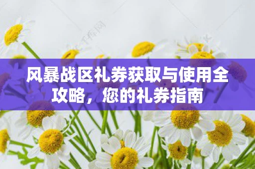 风暴战区礼券获取与使用全攻略图片
