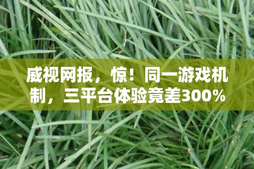威视网报,惊!同一游戏机制,三平台体验竟差300%!玩家直呼,这操作太意外! 威视网报,惊!同一游戏机制,三平台体验竟差300%!玩家直呼,这操作太意外!
