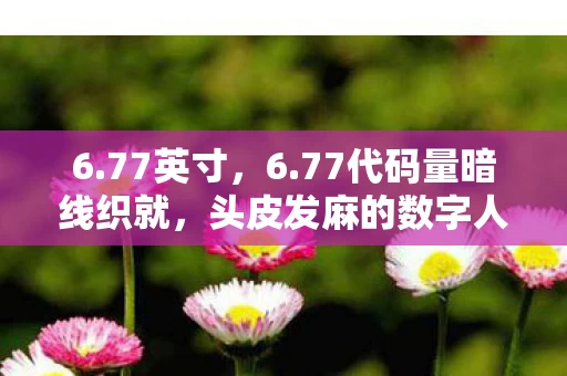 6.77英寸,6.77代码量暗线织就,头皮发麻的数字人生新纪元 6.77英寸,6.77代码量暗线织就,头皮发麻的数字人生新纪元