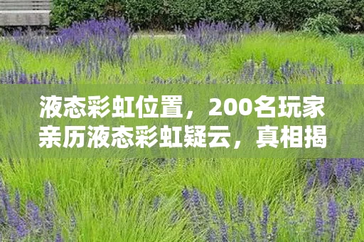 液态彩虹位置,200名玩家亲历液态彩虹疑云,真相揭晓时全员绷不住了! 液态彩虹位置,200名玩家亲历液态彩虹疑云,真相揭晓时全员绷不住了!