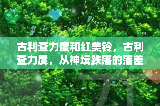 古利查力度和红美铃，古利查力度，从神坛跌落的落差真相，笑着笑着，我竟哭了