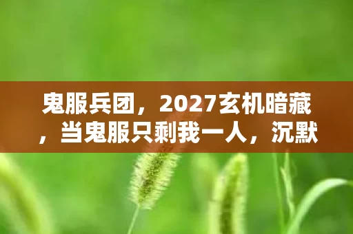 鬼服兵团,2027玄机暗藏,当鬼服只剩我一人,沉默中听见命运的叩问 鬼服兵团,2027玄机暗藏,当鬼服只剩我一人,沉默中听见命运的叩问