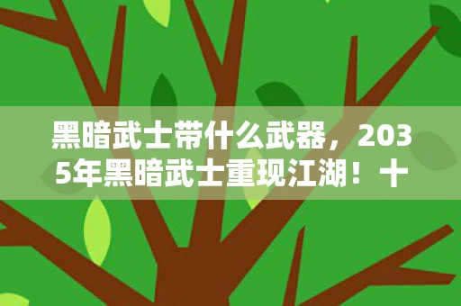 黑暗武士带什么武器,2035年黑暗武士重现江湖!十年隐秘玩法,竟藏着惊天秘密? 黑暗武士带什么武器,2035年黑暗武士重现江湖!十年隐秘玩法,竟藏着惊天秘密?