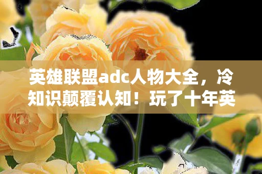 英雄联盟adc人物大全，冷知识颠覆认知！玩了十年英雄联盟ADC，真相让我目瞪口呆