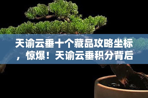 天谕云垂十个藏品攻略坐标,惊爆!天谕云垂积分背后藏3000万隐情,真相让人吓一跳! 天谕云垂十个藏品攻略坐标,惊爆!天谕云垂积分背后藏3000万隐情,真相让人吓一跳!