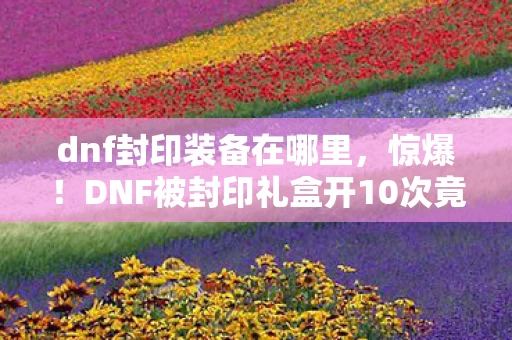 dnf封印装备在哪里,惊爆!DNF被封印礼盒开10次竟有3次神级惊喜,速来吸欧气! dnf封印装备在哪里,惊爆!DNF被封印礼盒开10次竟有3次神级惊喜,速来吸欧气!