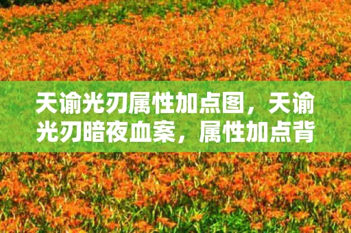 天谕光刃属性加点图,天谕光刃暗夜血案,属性加点背后的悬案与毛骨悚然真相 天谕光刃属性加点图,天谕光刃暗夜血案,属性加点背后的悬案与毛骨悚然真相
