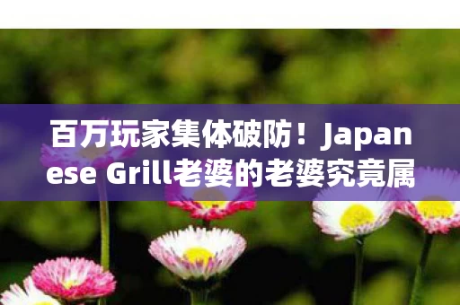 百万玩家集体破防!Japanese Grill老婆的老婆究竟属于谁? 百万玩家集体破防!Japanese Grill老婆的老婆究竟属于谁?