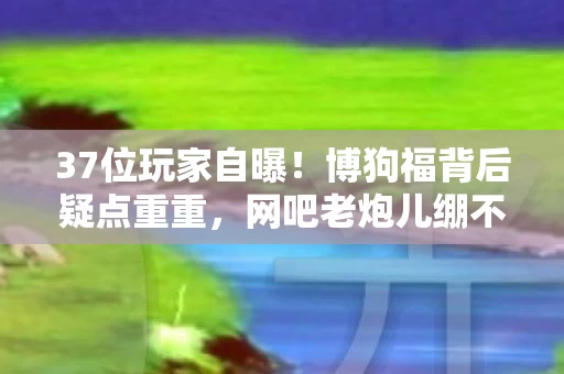 37位玩家自曝!博狗福背后疑点重重,网吧老炮儿绷不住了 37位玩家自曝!博狗福背后疑点重重,网吧老炮儿绷不住了